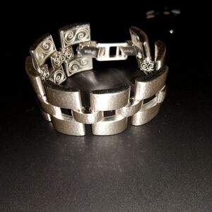Brighton Silver Men's Chunky Bracelet One Small Flaw On It Not Noticeable
